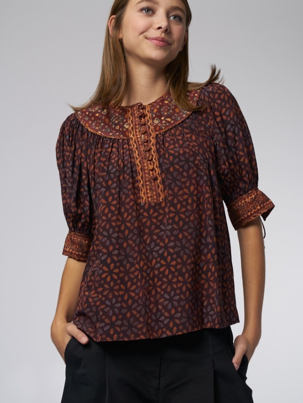 Ulla Johnson Dina Top In Agate - Size 00
